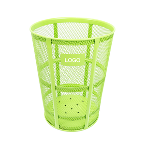 Poubelle en métal perforée à mailles expansées durables, grande poubelle à déchets pour les espaces publics extérieurs - Product Image 1