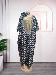 <span class=keywords><strong>Nueva</strong></span> colección elegante banquete Boubou vestido conjunto con bufanda brillante bonito diseño Turquía <span class=keywords><strong>vestidos</strong></span> florales Bata para mujer K0744 - Product Image 6