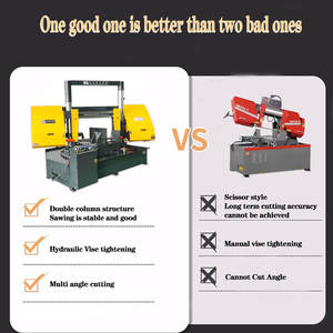 Горизонтальная металлическая ленточная пила с ЧПУ угловой резки емкостью 400 мм - Product Image 4