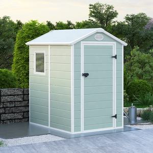 नई मॉडल प्लास्टिक राल उद्यान भंडारण शेड यूवी संरक्षित पिछवाड़े आउटडोर 4x6ft पीवीसी लेपित प्रकृति दबाव इलाज लकड़ी प्रकार - Product Image 5