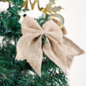 Fleurs en jute naturel faites à la main Nœud papillon Décoration d'arbre de Noël Cadeau <span class=keywords><strong>Ruban</strong></span> de jute Noeud papillon - Product Image 6