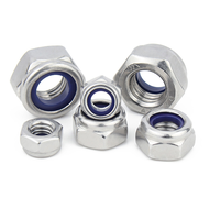 Écrou hexagonal anti-vol en acier inoxydable galvanisé DIN 985 Écrous hexagonaux à insertion en nylon