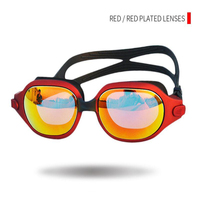 Lunettes de natation pour adultes, revêtement anti-buée, anti-UV, style aviateur, vision grand angle, étanches, Gafas De Natacion pour l'entraînement