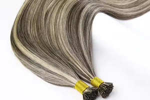 Meilleure Vente Usine – Extensions de Cheveux Vierges Européens Lisses, Brun Cendré avec Mèches Grises, Effet Naturel, 10-26 Pouces, Pointe I, Tendance - Product Image 6