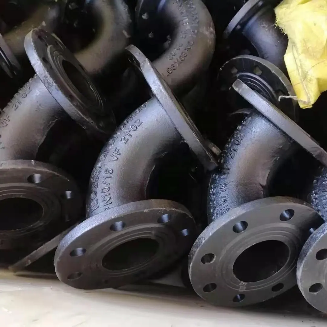 ISO2531 BSEN545 Ductile cast Iron double flange 90 degree bends flange elbow DI Flange bends