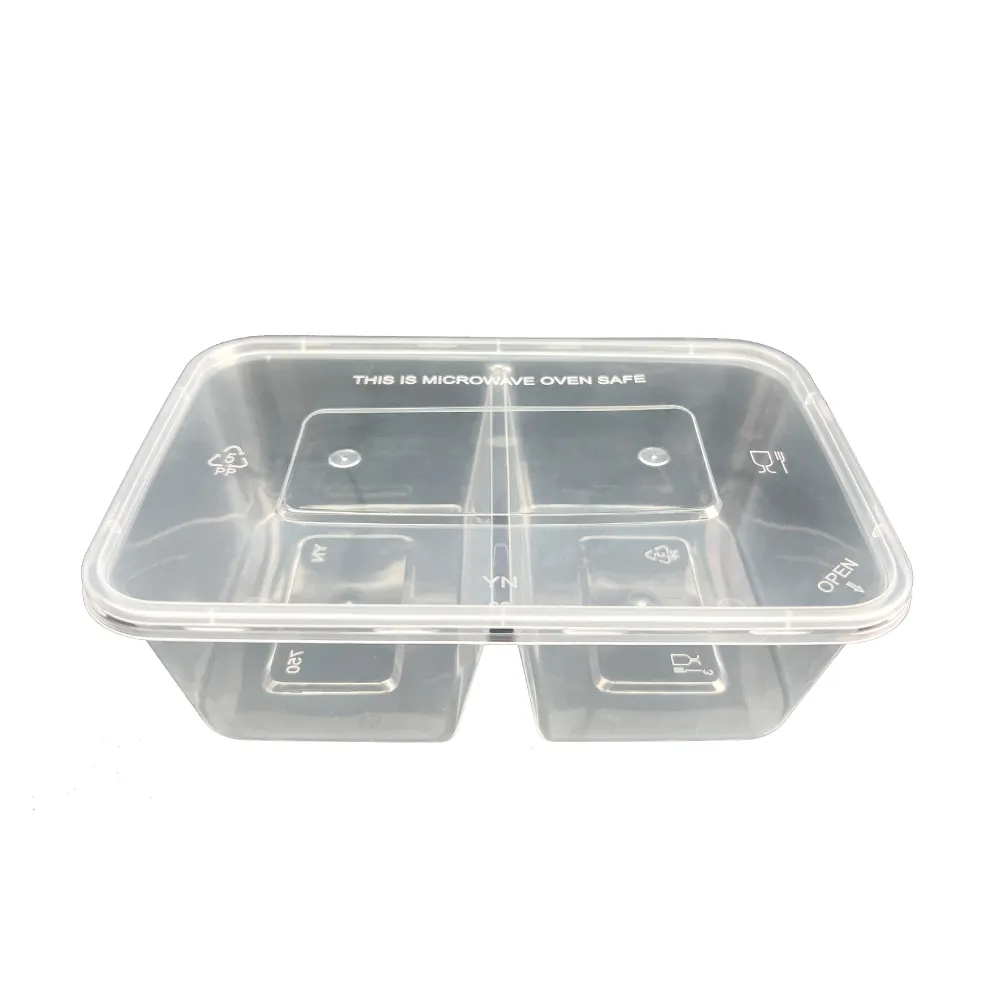 2/3/4/5 Compartimentos Microondas Congelados E Hot Food Takeaway Embalagem Descartável PP Caixa De Refeição De Plástico Bento Container