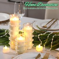 Guirlande de perles de luxe en plastique de 15 m pour décoration extérieure, centre de table, art mural, mariage et banquet