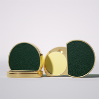 Baume à lèvres blush personnalisé compact en métal avec dessus en cuir conteneur de parfum solide dans une boîte en fer blanc magnétique boîtes en métal personnalisables