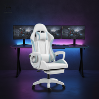 Chaise de jeu à dossier haut EaseNeat, support lombaire ergonomique, repose-pieds, mobilier de jeu confortable