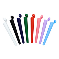 Vente en gros de tubes en plastique pour fumer de 120 mm, avec couvercle à pression, hermétiques, résistants aux enfants, coniques, pour le stockage et l'emballage de cigares