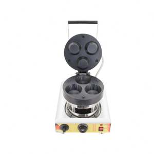 Máquina Eléctrica Comercial Mini para Conos de Waffle Redondos, para Helados, Conos Tipo Antorcha y Conos de Huevo, con Soporte y Moldeador - Product Image 6