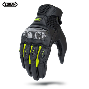 Guanti da <span class=keywords><strong>Moto</strong></span> SOMAN MG21 Traspiranti Antiurto con Copertura in Fibra di Carbonio e Vera Pelle di Pecora per <span class=keywords><strong>Moto</strong></span> Touring Tutte le Stagioni - Product Image 3