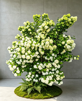 Pohon Hydrangea Bola Salju Buatan Multi Warna Putih Ungu Hijau untuk Dekorasi Pernikahan Hotel Taman Lanskap