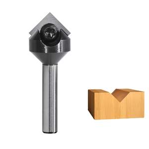 <span class=keywords><strong>Fraise</strong></span> <span class=keywords><strong>à</strong></span> rainurer CNC <span class=keywords><strong>à</strong></span> 90 degrés, <span class=keywords><strong>fraise</strong></span> <span class=keywords><strong>à</strong></span> chanfreiner, fraises de défonceuse, fraises de surfaceuse, fraises <span class=keywords><strong>à</strong></span> rainurer pour le travail du bois, tige de 1/4 pouce - Product Image 1