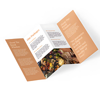 Folleto de impresión a todo color de doble cara, personalizado, plegable