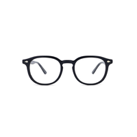 Gafas de Sol Retro de Acetato Hechas a Mano de Diseño Clásico 2026, Monturas de Gafas Graduadas para Mujer y Hombre con Patrón Sólido