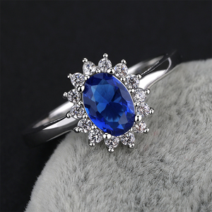 Anillos de compromiso de moissanita para mujer, alianzas de boda de diamantes cultivados en laboratorio, promesa de anillos de plata 925, joyería fina para ella - Product Image 2