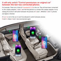 Nuevo Adaptador Carplay 2 en 1 con Puerto USB, Plug and Play, Adaptador CarPlay Android Auto para Automóvil