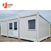 Maison conteneur à assemblage rapide, en kit, avec structure en acier et panneaux sandwich, pour la construction de bureaux et l'utilisation en camping