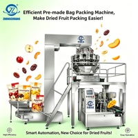Geautomatiseerde multi-head weegschaal gedroogd fruit rotatieverpakkingsmachine voorgevormde zak Doypack diepvries perziken chips verzegellijn