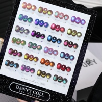 ZRKGEL Nail Suppliers DANNY COLL – Kit de vernis gel multi-chrome effet œil de chat 24 couleurs, paillettes hivernales foncées, sans TPO ni HEMA, vente en gros usine