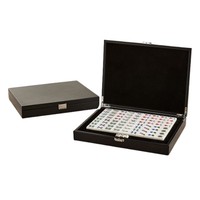 Jeu de Mahjong miniature de style américain avec tuiles en mélamine et emballage en boîte couleur PVC, option de logo personnalisé