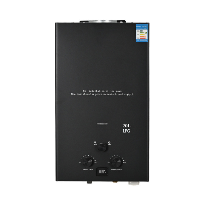 36kw 6-18L Gas Powered Electric Water Heater Wall Mounted with LED Display Auto-Protection for Outdoor Use for Hotels