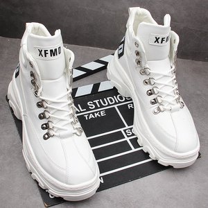 Nuove <span class=keywords><strong>Scarpe</strong></span> Casual Bianche da Uomo 2026 con Suola Alta e Spessa Antiscivolo, Alla Moda, per Interni ed Esterni, con <span class=keywords><strong>Rialzo</strong></span> - Product Image 1