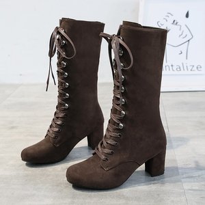 All'ingrosso 2023 occidentale ginocchio alto tacco <span class=keywords><strong>chucky</strong></span> stivali da indossare scarpe da donna - Product Image 3