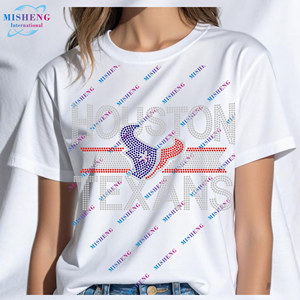 Transferts <span class=keywords><strong>de</strong></span> strass <span class=keywords><strong>de</strong></span> football personnalisés en usine Bling Crystal Houston Texans Fer <span class=keywords><strong>sur</strong></span> strass <span class=keywords><strong>Logo</strong></span> personnalisé - Product Image 2