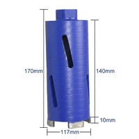 Foret diamanté poli DIAMTOOL de 107 mm, longueur de travail de 150 mm, garantie d'un an, conforme à la norme européenne EN13236 pour le perçage
