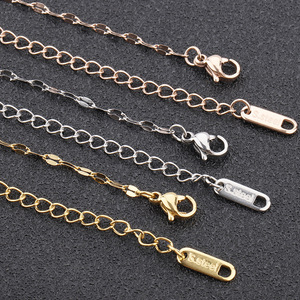 Cadena colgante de acero inoxidable para mujer, collar de clavícula en oro rosa, plata y amarillo, joyería de regalo H1160 - Product Image 1