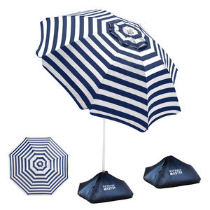 Parasols de plage pour le sable avec sac de sable et ancre, parasol de 6,5 pieds pour la plage, résistant au vent, portable, protection solaire UPF50+, avec sac de transport - Product Image 1