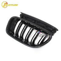 Grille avant en carbone à double lamelles, design sport, décoration extérieure et garniture de protection, compatible avec BMW Série 6 F06 F12 F13 M6
