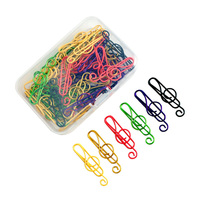 CNglam müzik not renkli 6 renk binder ofis kırtasiye gifler için ataşlar kullanımı karışık renkler paketi 100pcs