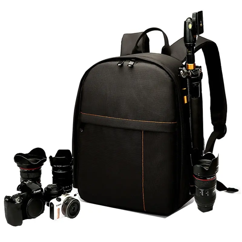 Tas bahu Tripod Video DSLR, tas DSLR dengan penutup hujan kamera fotografi kapasitas besar, tahan air untuk Canon Nikon Sony Pentax