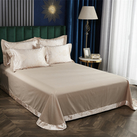 Personnalisé 100% Coton Satin Brodé Jacquard Quatre Pièces Mariage Broderie 60 Coton Housse de Couette Ensemble de Literie Jacquard