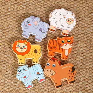 เกมส์ซ้อนสัตว์แสนสนุก สร้างสรรค์ด้วยบล็อกไม้รูปสัตว์ ของเล่นเสริมพัฒนาการสุดฮิตสำหรับเด็ก - Product Image 4