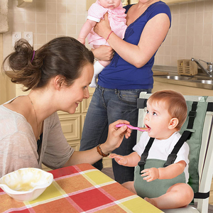 BPA-free Portátil Pano Viagem Arnês Assento Bebê Cadeira Alta Tecido Toddle Booster Seat Fralda <span class=keywords><strong>Bag</strong></span> Com Alças Ajustáveis - Product Image 6