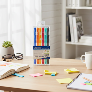 Mengfu M-0167 Set di 6 Penne Gel con Impugnatura Triangolare, Multicolore, in Plastica, Punta da 0,5mm - Product Image 3