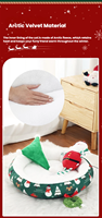 Lit pour animaux de compagnie en peluche motif flocon de neige, idéal pour Noël, pour chien et chat, maison chaude d'hiver, cadeau de fête, vente en gros, approvisionnement en vrac