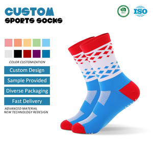 Chaussettes de cyclisme personnalisées avec logo OEM, respirantes, légères, pour vélo de route, Medias Ciclismo, chaussettes de vélo de performance, nylon coloré - Product Image 1