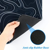 Tapis de jeu personnalisé XXL en caoutchouc - Tapis de souris de jeu de haute qualité avec design topographique, résistant à l'eau, protection contre les radiations, sublimation CMYK