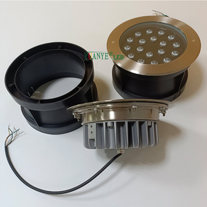 Nouvelle tendance : Éclairage <span class=keywords><strong>LED</strong></span> subaquatique 18 <span class=keywords><strong>LED</strong></span> RGBW pour piscines en béton, IP68, DC24V, multicolore, pour écoles et universités - Product Image 1