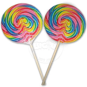 Vente en gros de boîte cadeau 500g de sucettes rondes surdimensionnées aux saveurs de fruits sucettes géantes en tourbillon faites de sucre emballées en vrac - Product Image 3