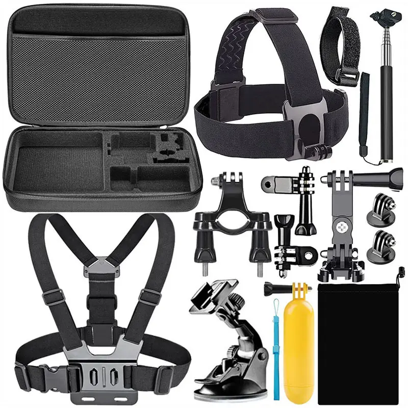 Kit de accesorios para cámara de deportes al aire libre, conjunto de accesorios para videocámaras de acción 14 en 1 para GoPro Hero 10, 9, 8, 7, 6, 5, 4, 3 + 3