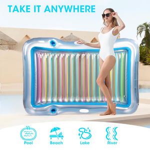 Piscine extérieure d'été Plage Coeur gonflable Rangée flottante <span class=keywords><strong>Bain</strong></span> <span class=keywords><strong>de</strong></span> <span class=keywords><strong>soleil</strong></span> en PVC Lit gonflable flottant Tapis <span class=keywords><strong>de</strong></span> <span class=keywords><strong>soleil</strong></span> Chaise longue à eau - Product Image 6