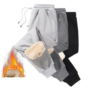 Özel sherpa polar astarlı pantolon sıcak pantolon yüksek kaliteli ter pantolon erkekler için