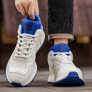 39-442025 Nouvelles chaussures blanches montantes pour hommes Chaussures pour hommes à la mode Chaussures de sport de <span class=keywords><strong>basket</strong></span>-ball à semelle épaisse pour l'extérieur - Product Image 2