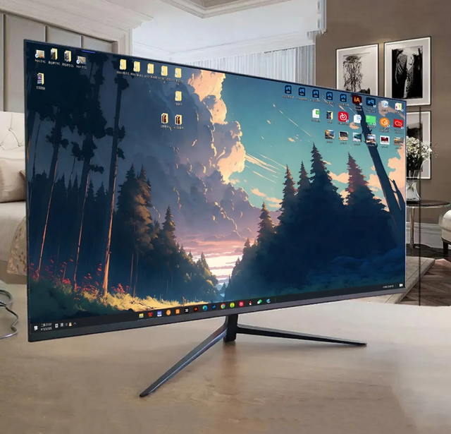 Ultra-Slim Desktop Monitor 22" 24" 27" Inch Office Monitor 75hz VGA PC Monitors